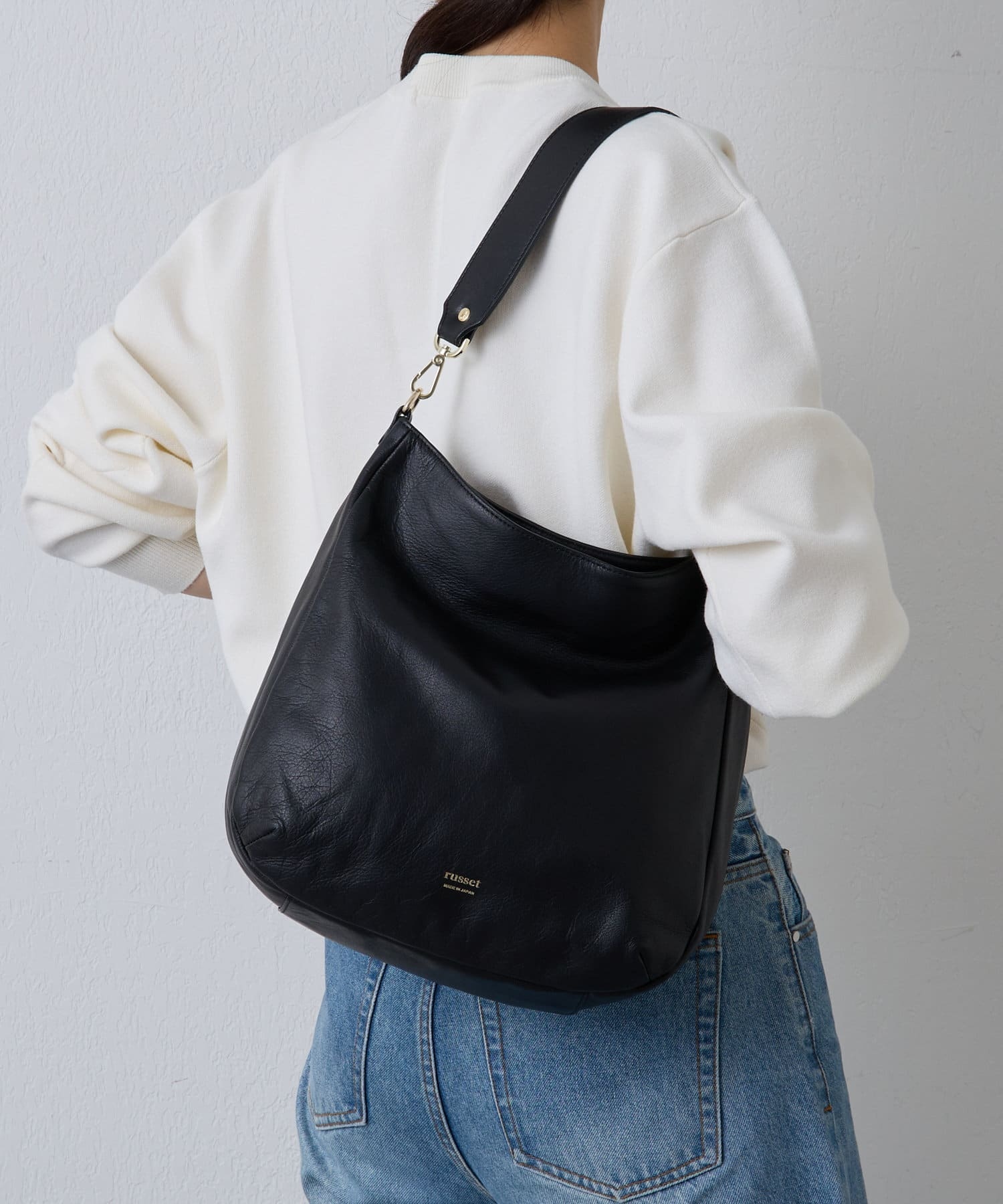 Russet [Soft leather] Large shoulder bag